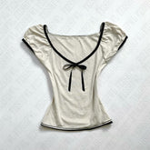 Bxoxo Kawaii Cute Solid Color Women's Crop Tops vintage Chic Fashion All-match Casual High-end Harajuku Streetwear Y2K Women Crop Tops